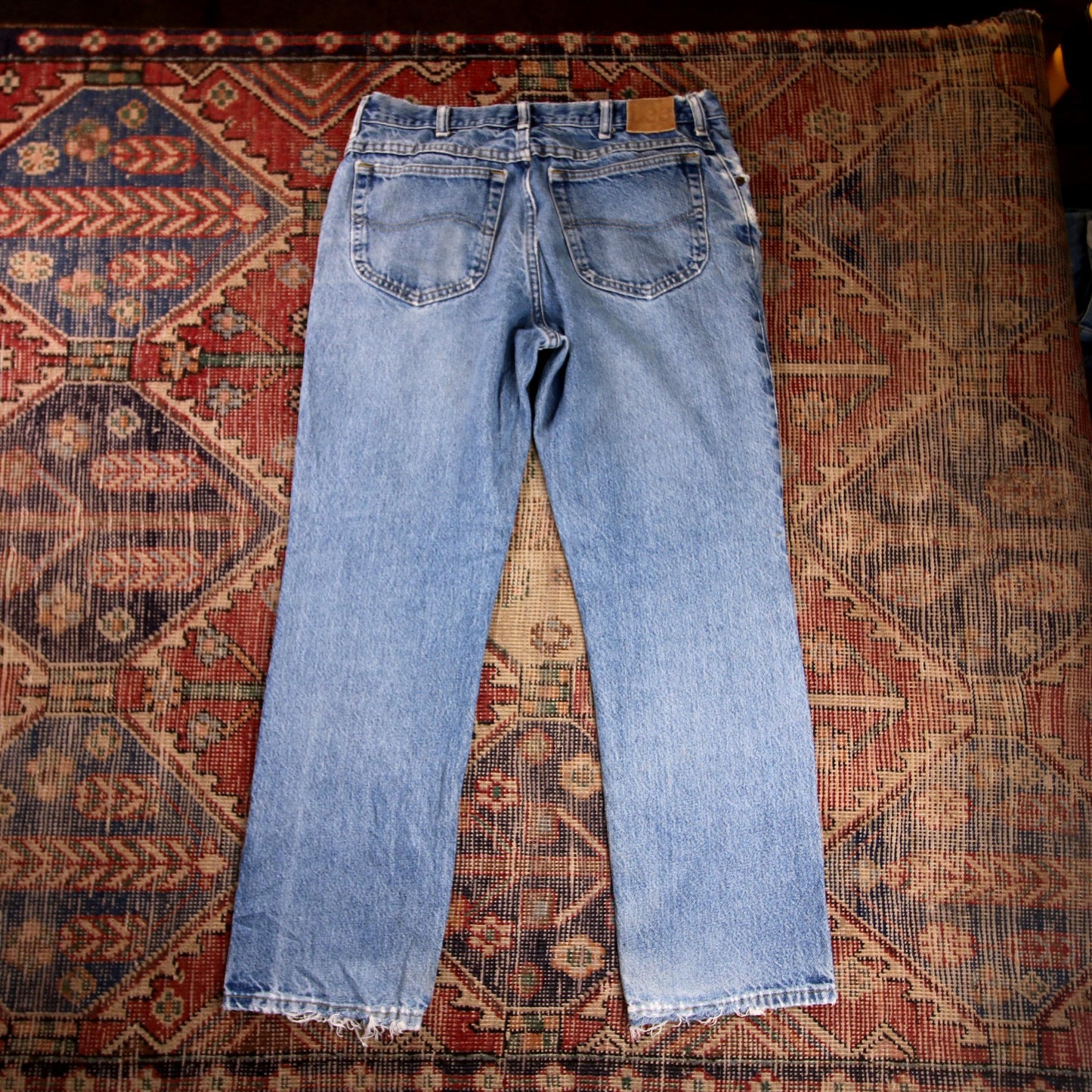 Lee W34 L29 Straight Leg Relaxed Fit Blue Denim Jeans