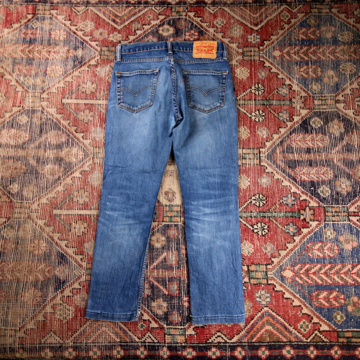 Levi's 511 W30 L26 Slim Fit Classic Ripped Style Blue Denim Jeans