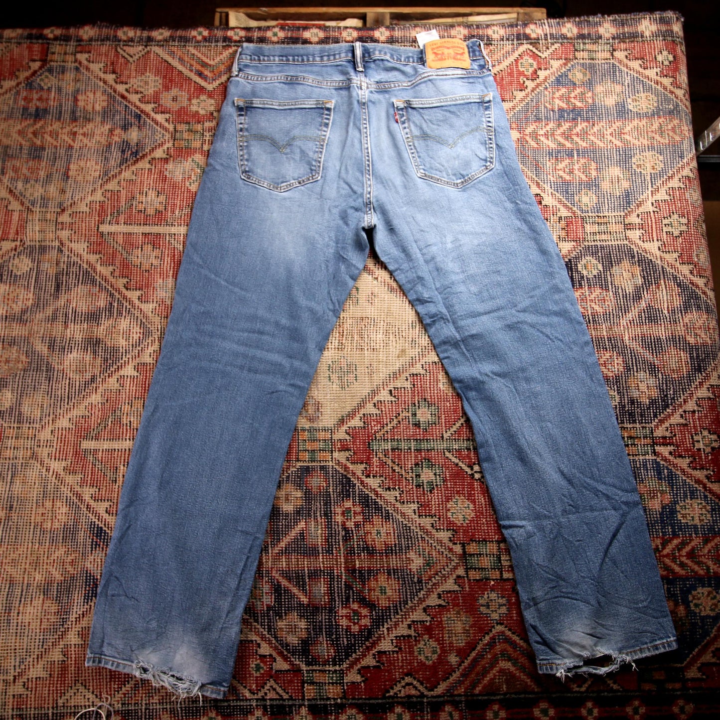 Levi's W36 L30 Straight Leg Loose Fit Blue Denim Jeans