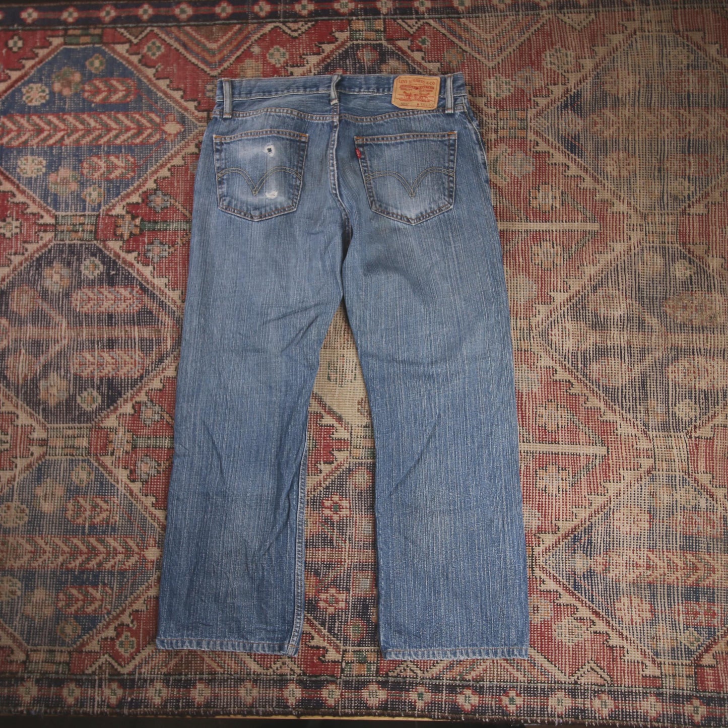 Levi's 505 W34 L26 Straight Leg Regular Fit Blue Denim Jeans