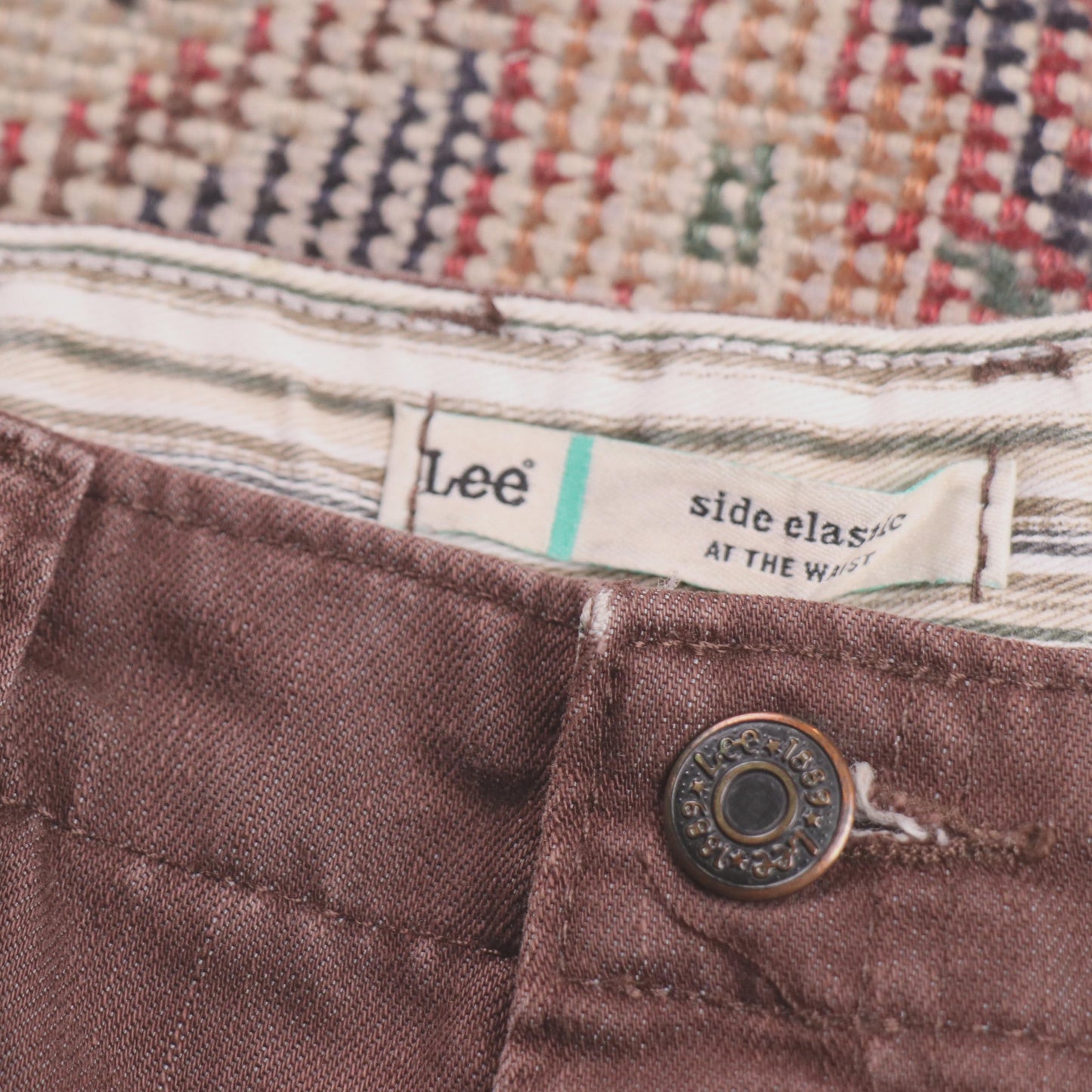 Lee W30 L30 Straight Leg Loose Fit Brown Denim Jeans