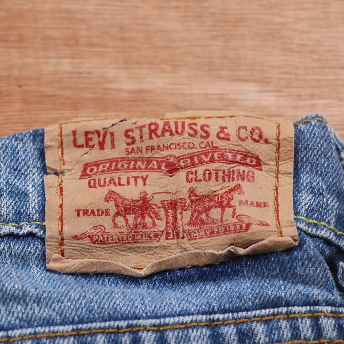 Levi's 75 Red Tab W38 L33 Bootcut Blue Denim Jeans