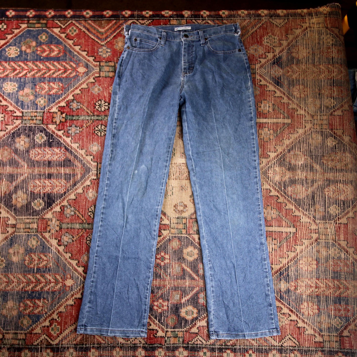 Lee W30 L31 Straight Leg Relaxed Fit Blue Denim Jeans