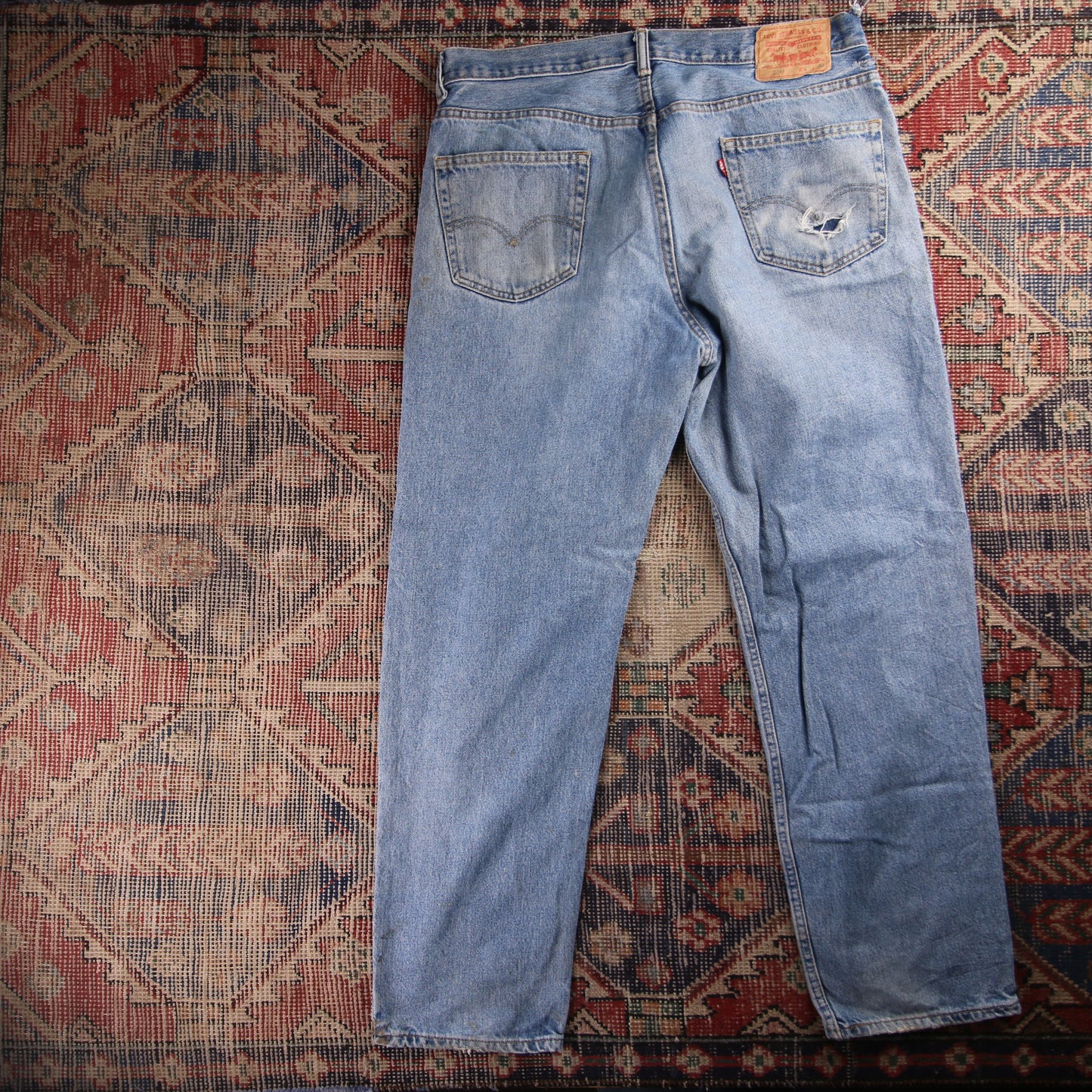 Levi's 550 Red Tab W36 L31 Tapered Leg Relaxed Fit Blue Denim Jeans