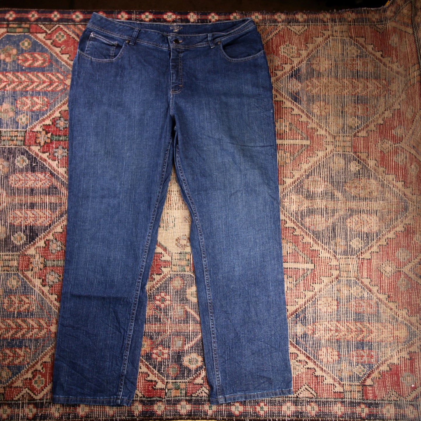Lee W40 L31 Straight Leg Loose Fit Blue Denim Jeans