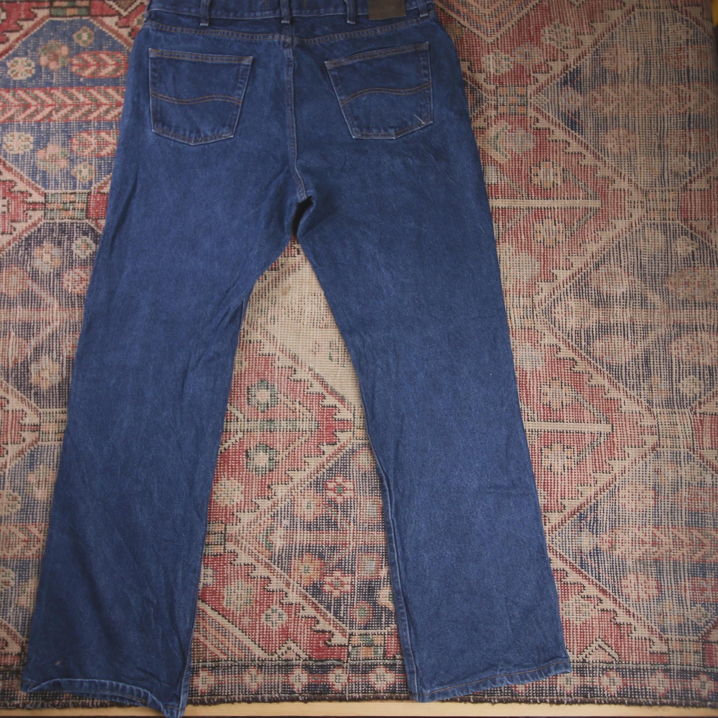 Lee W42 L30 Straight Leg Relaxed Fit Blue Denim Jeans