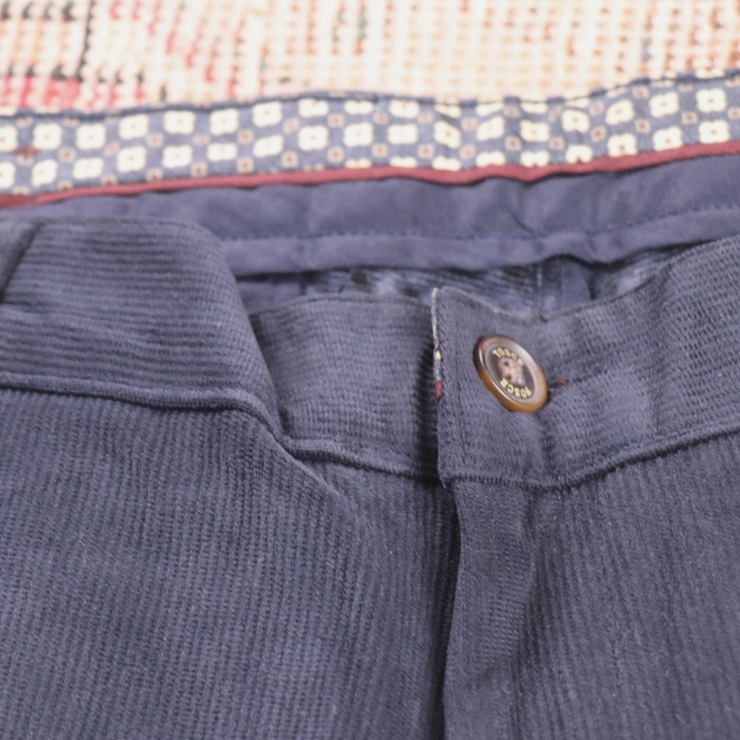 Unbranded W38 L28 Straight Leg Blue Corduroy Trousers