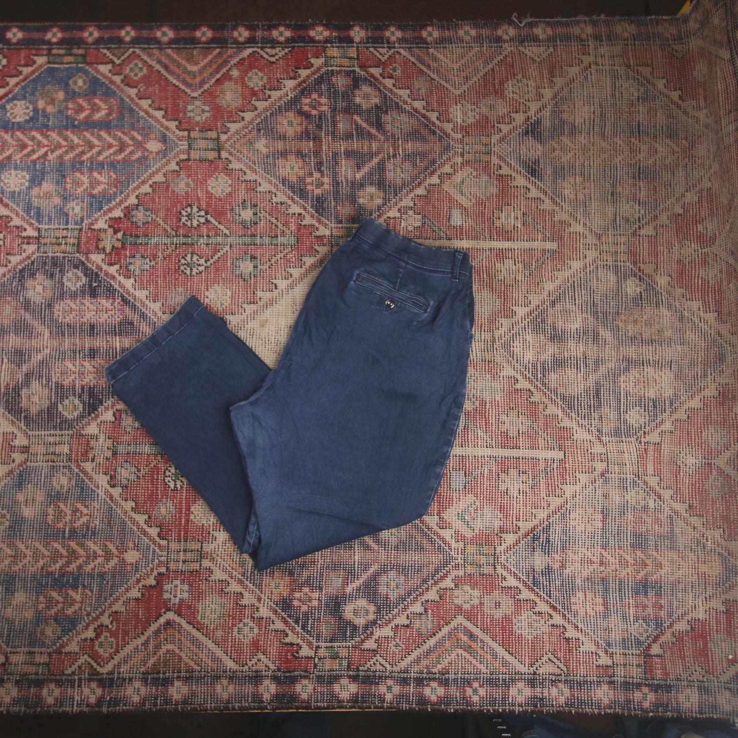 Lee W42 L26 Straight Leg Relaxed Fit Blue Denim Jeans