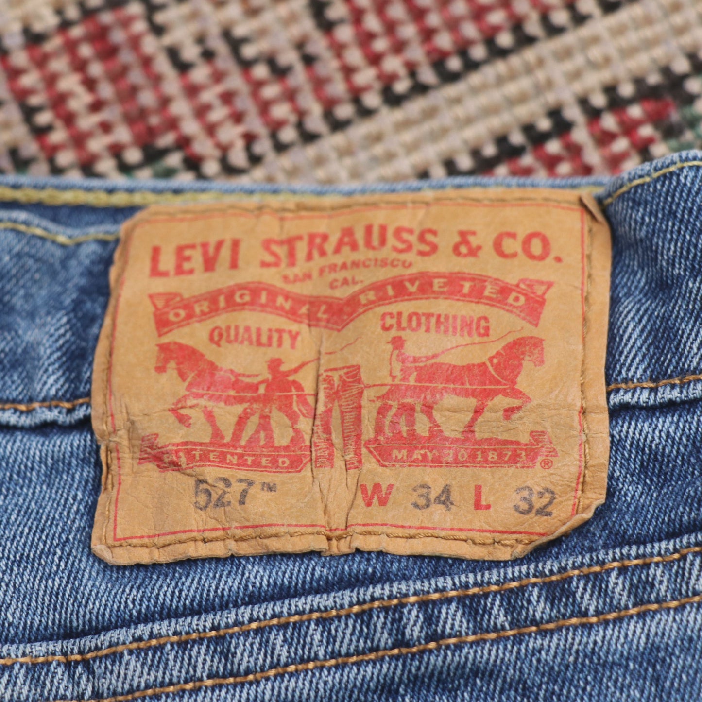Levi's 527 W34 L32 Bootcut Blue Denim Jeans