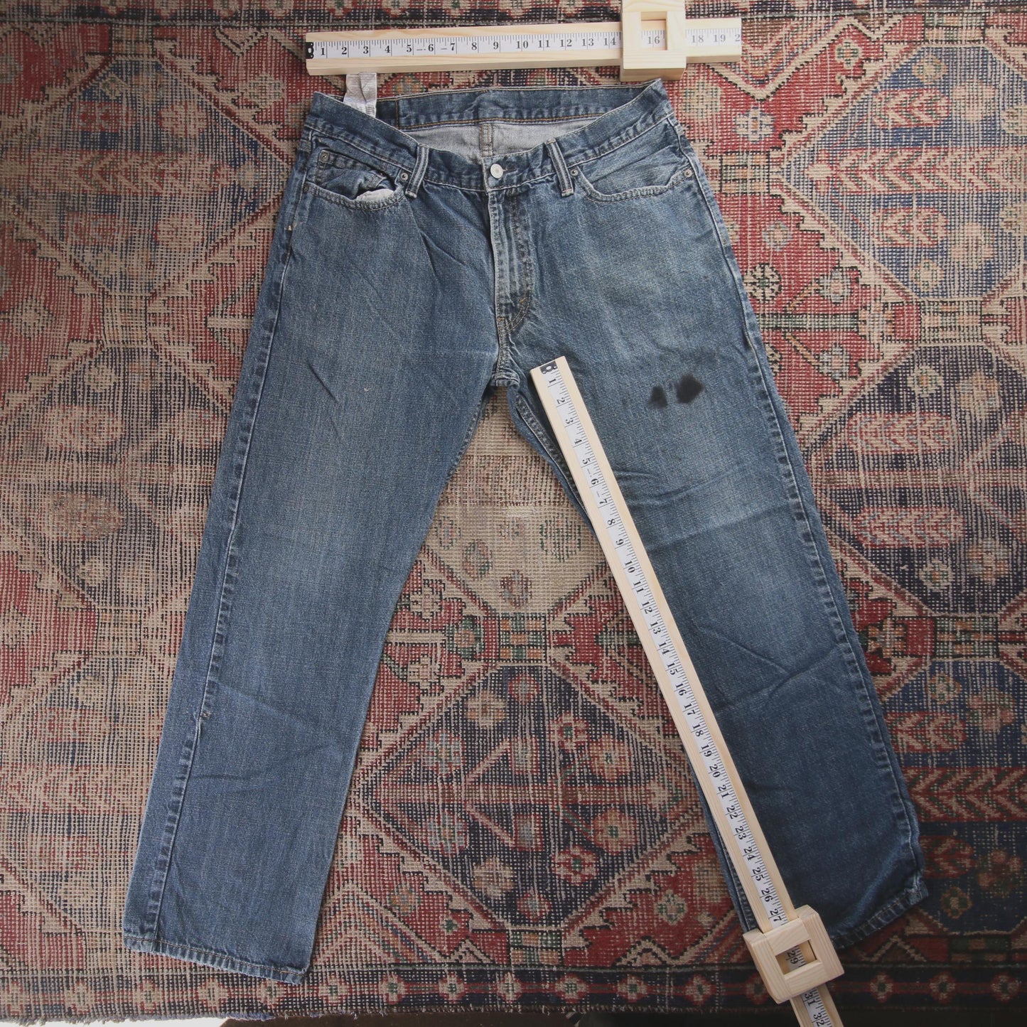 Levi's 514 Red Tab W32 L29 Straight Leg Blue Denim Jeans