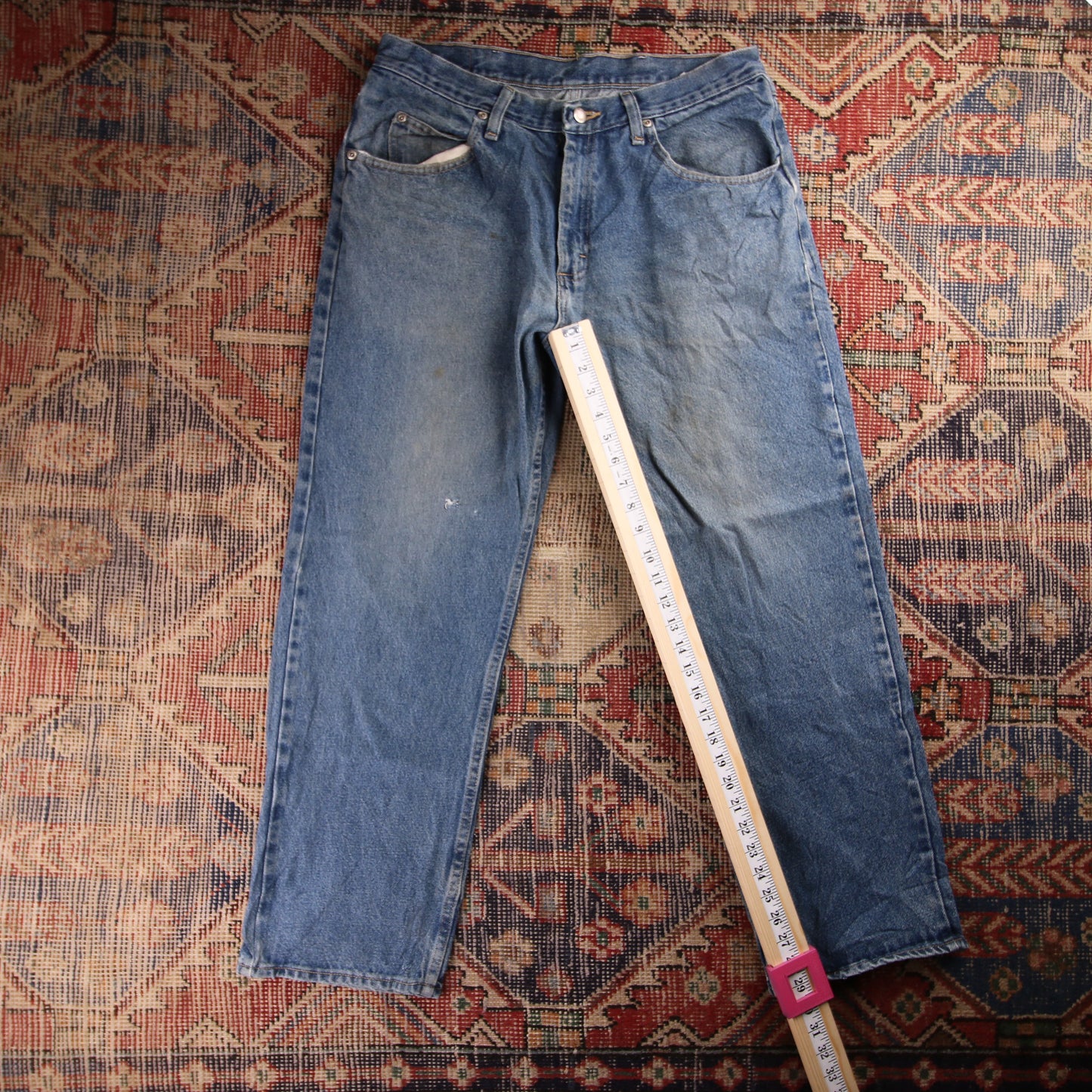 Wrangler W38 L29 Straight Blue Denim Jeans