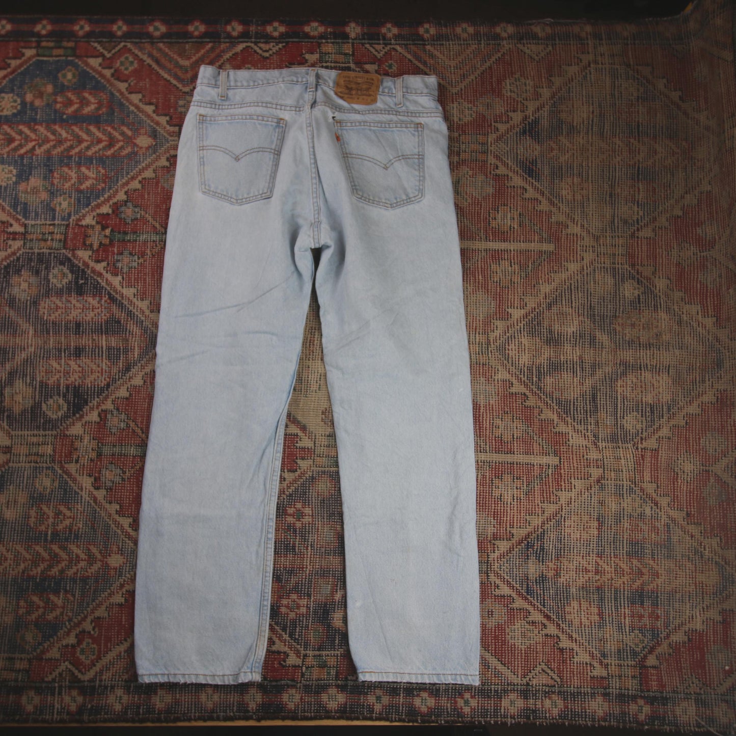 Levi's 505 Orange Tab W34 L29 Straight Leg Regular Fit Blue Denim Jeans