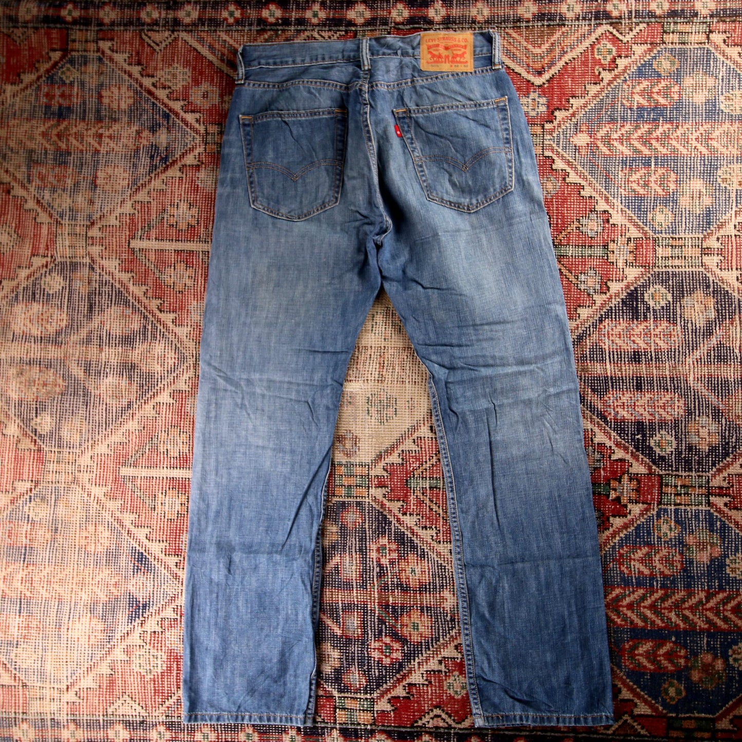 Levi's 505 W32 L31 Straight Leg Regular Fit Blue Denim Jeans