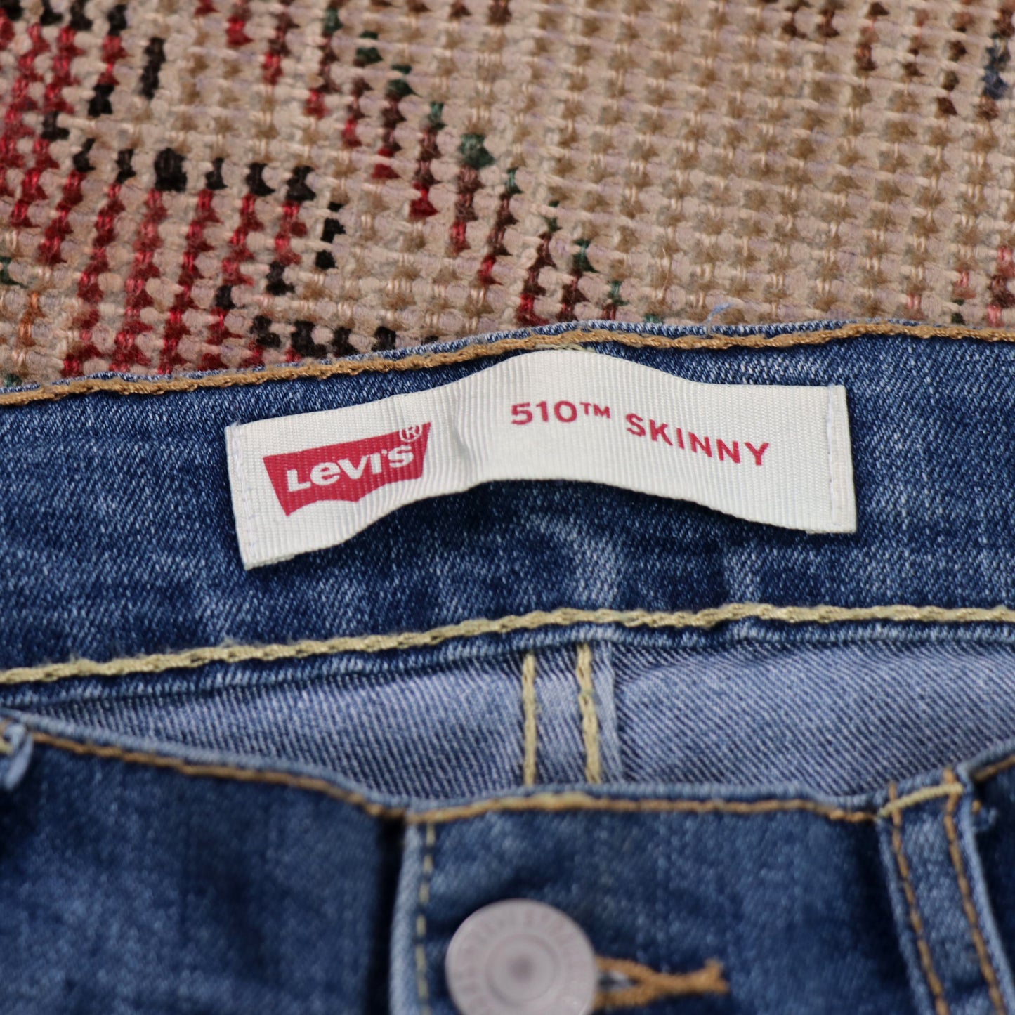 Levi's W28 L31 Skinny Classic Ripped Style Blue Denim Jeans
