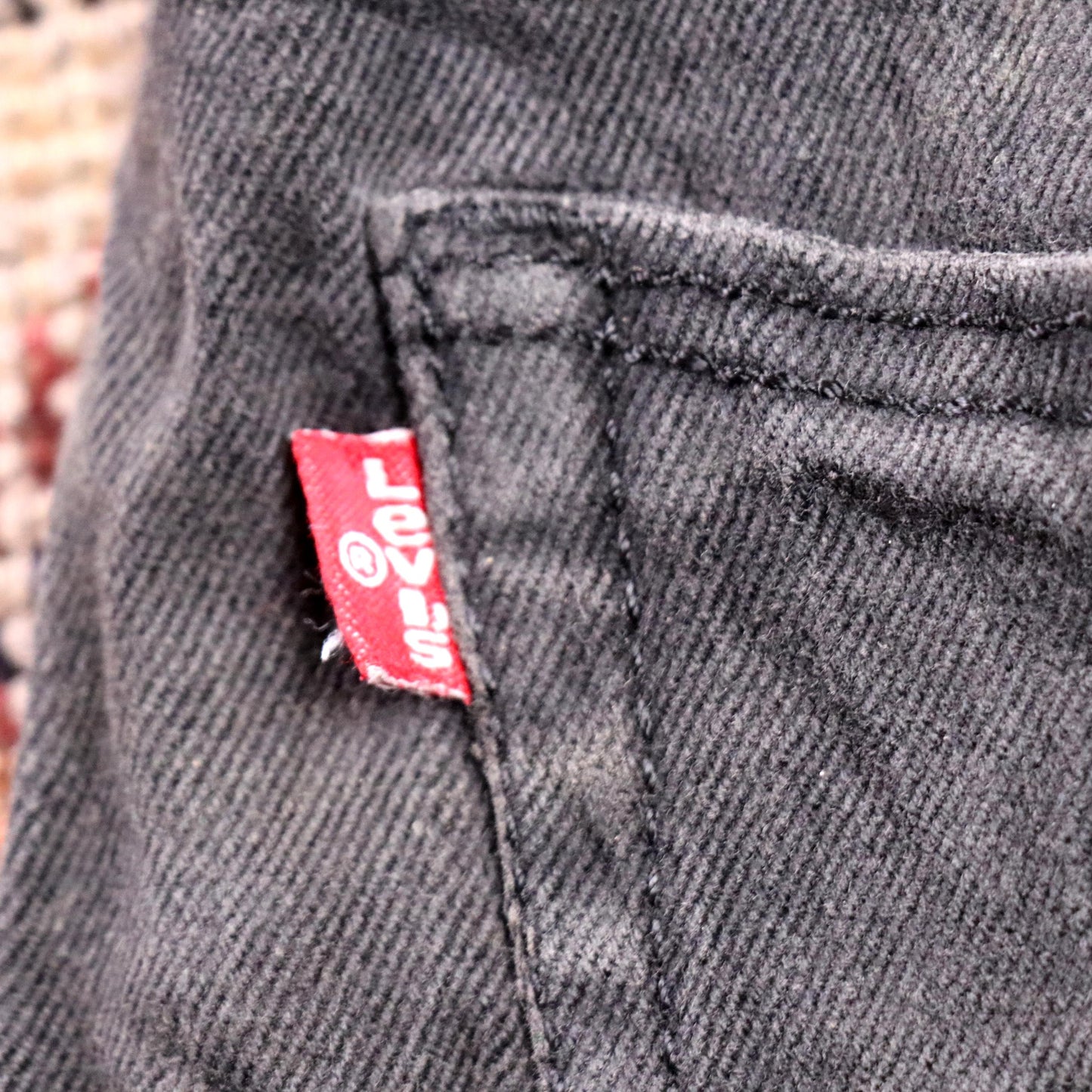 Levi's W30 L28 Straight Leg Black Denim Jeans