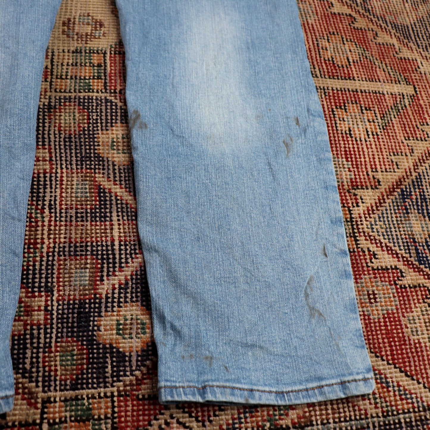 Lee W34 L28 Straight Leg Slim Fit Blue Denim Jeans