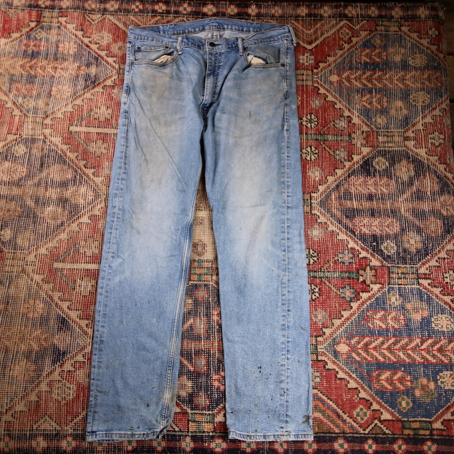 Levi's 505 W36 L30 Straight Leg Regular Fit Blue Denim Jeans