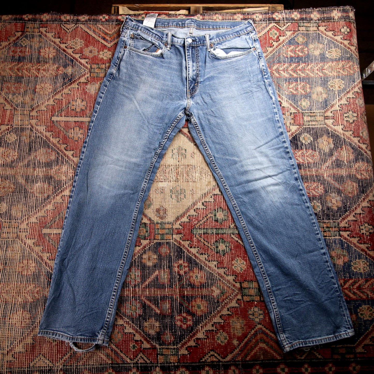 Levi's W36 L30 Straight Leg Loose Fit Blue Denim Jeans