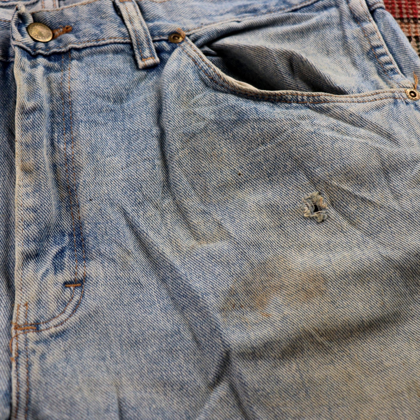 Wrangler W36 L28 Straight Leg Blue Denim Jeans
