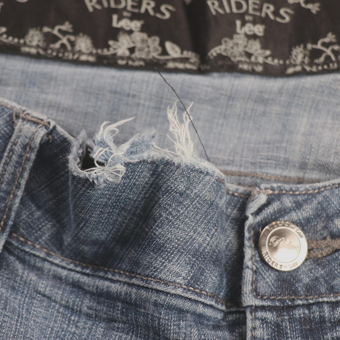 Lee W40 L32 Straight Leg Loose Fit Blue Denim Jeans