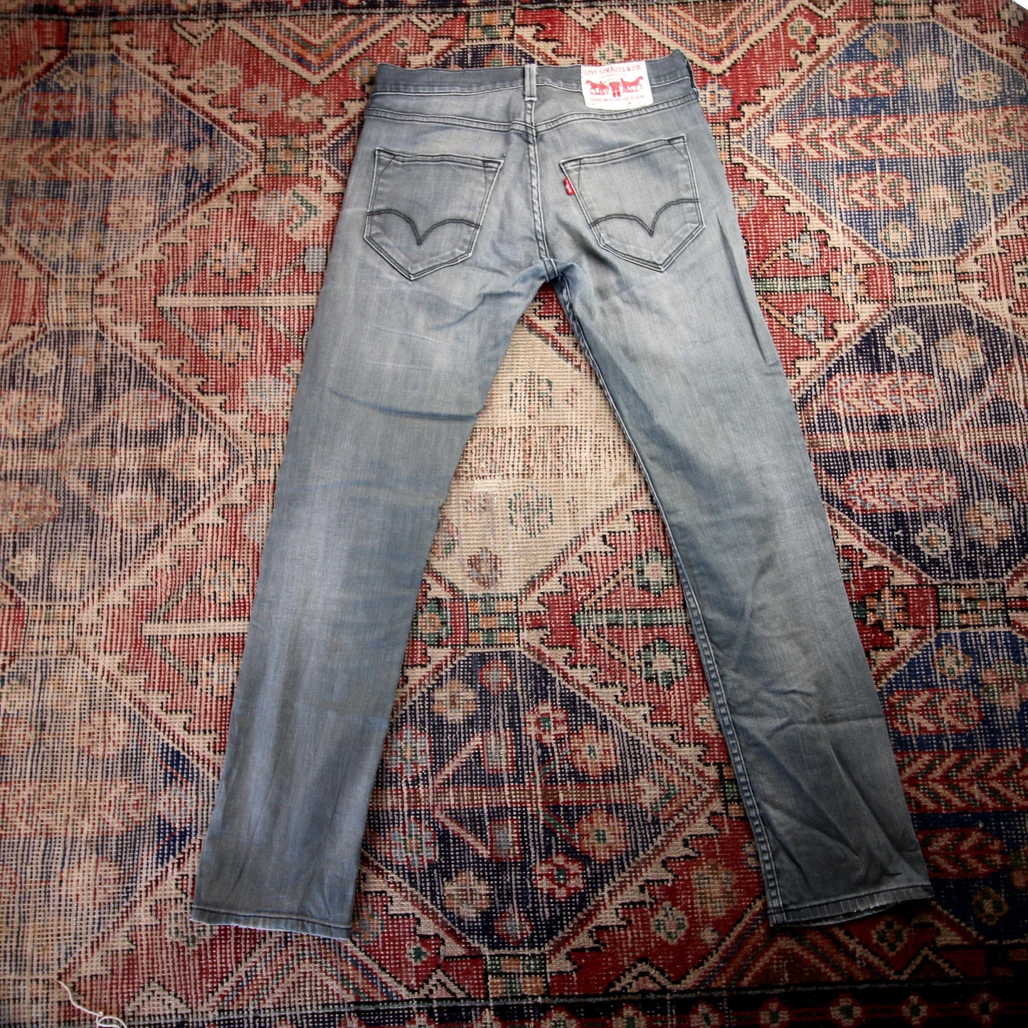 Levi's W30 L29 Slim Fit Grey Denim Jeans