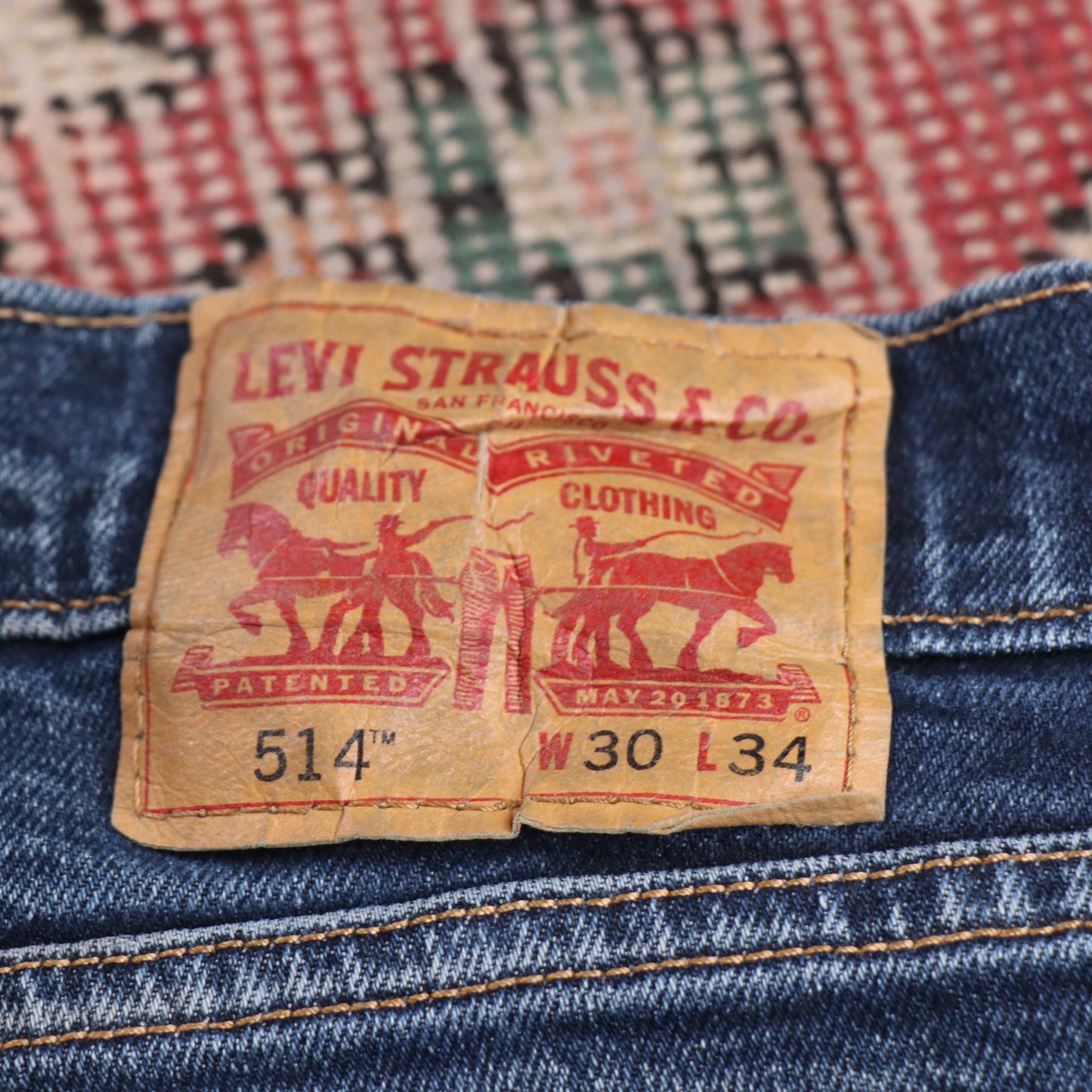 Levi's 514 W30 L33 Straight Leg Blue Denim Jeans