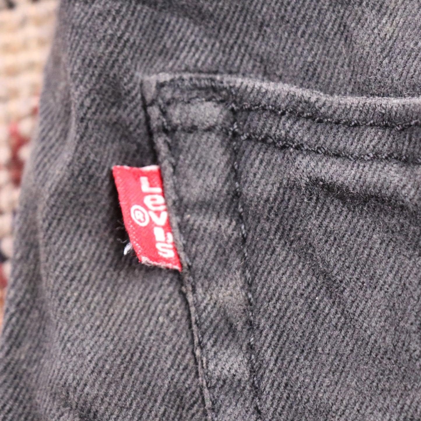 Levi's W30 L28 Straight Leg Black Denim Jeans