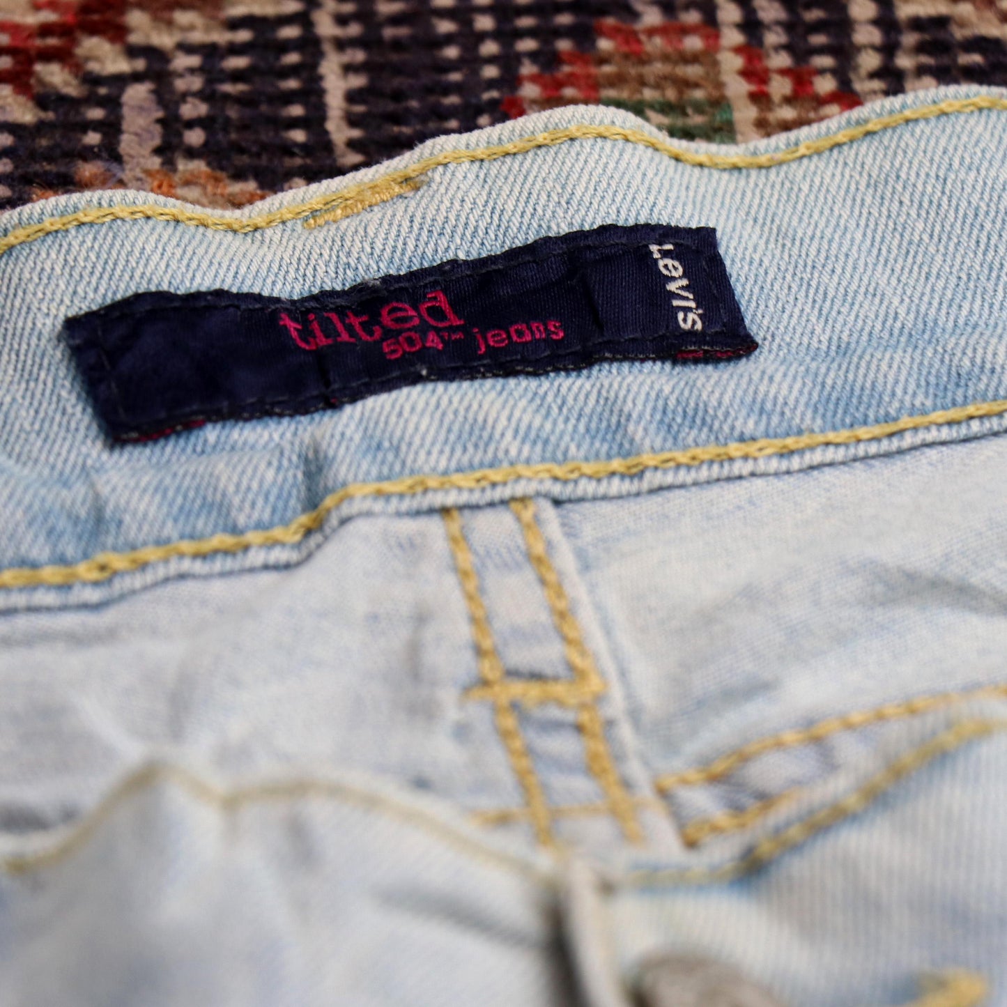 Levi's W28 L29 Flared Distressed Style Blue Denim Jeans