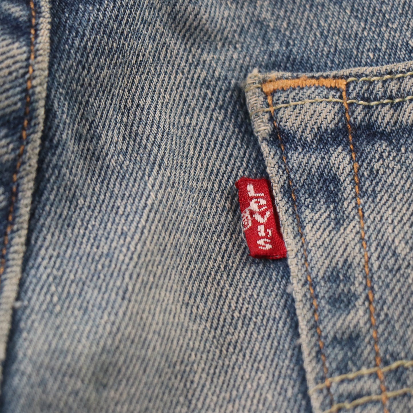 Levi's 501 Red Tab W34 L32 Original Fit Classic Ripped Style Blue Denim Jeans