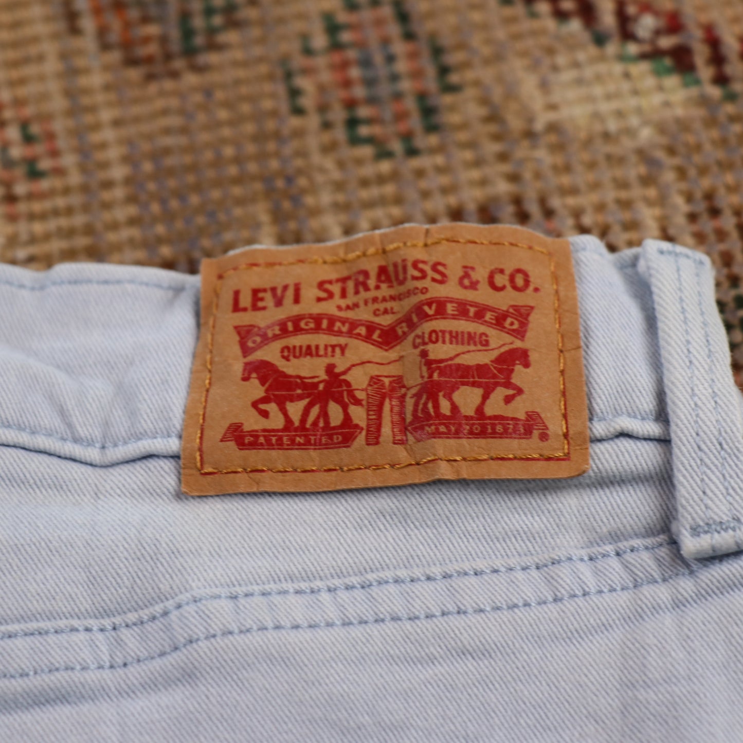 Levi's 505 W30 L30 Straight Leg Regular Fit White Denim Jeans