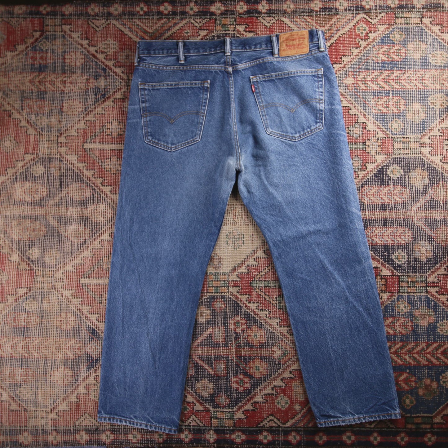 Levi's 505 Red Tab W40 L29 Straight Leg Regular Fit Blue Denim Jeans