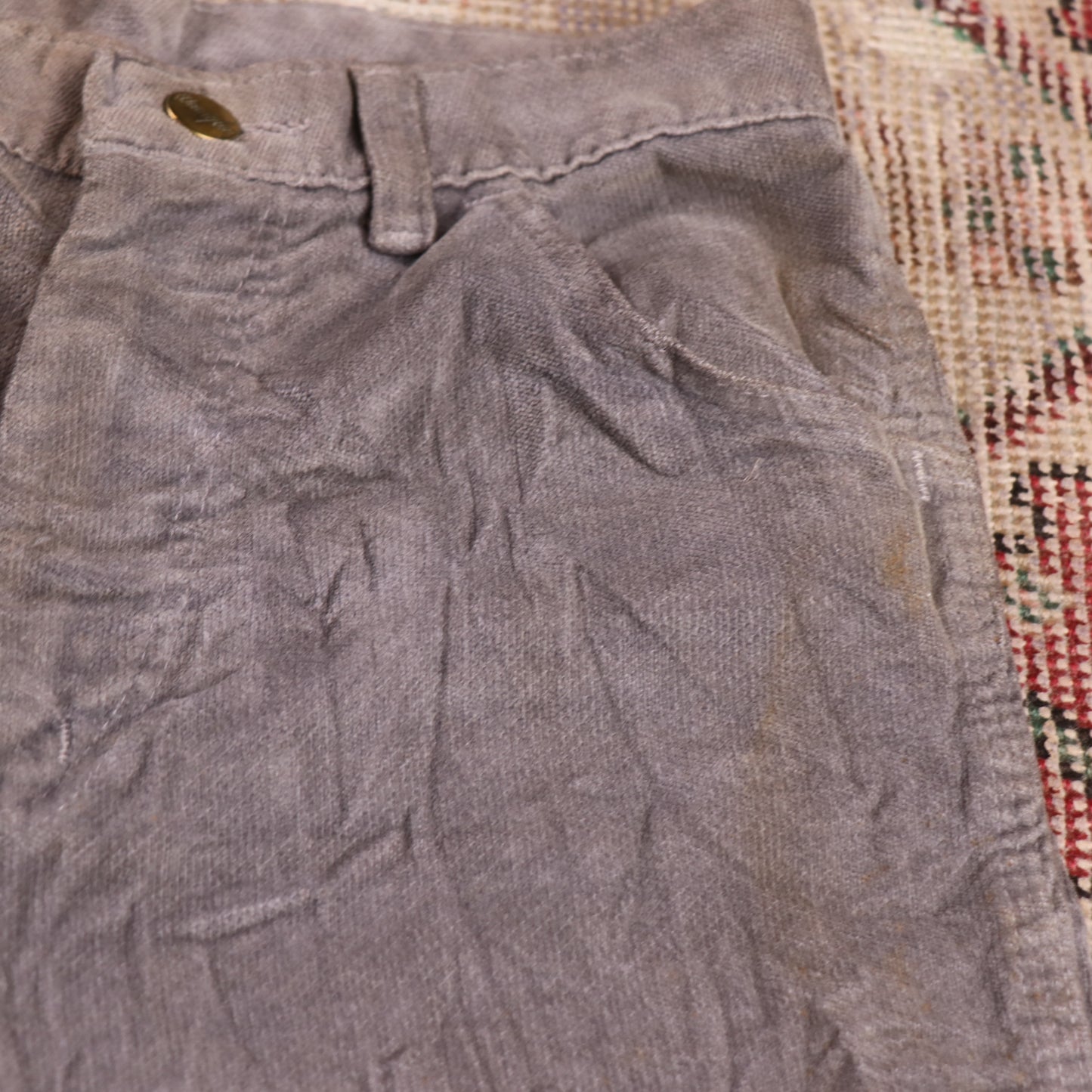 Wrangler W26 L33 Straight Leg Relaxed Fit Grey Cotton Blend Trousers