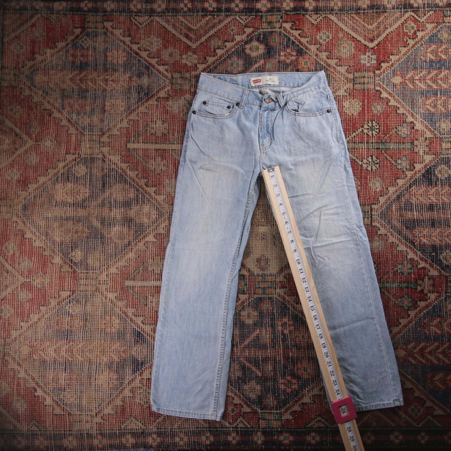 Levi's 505 Red Tab W26 L26 Straight Leg Regular Fit Blue Denim Jeans