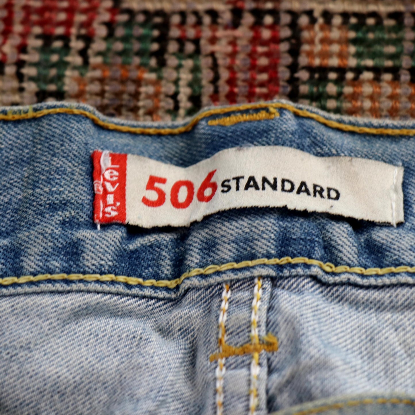 Levi's 506 Red Tab W28 L34 Straight Leg Blue Denim Jeans