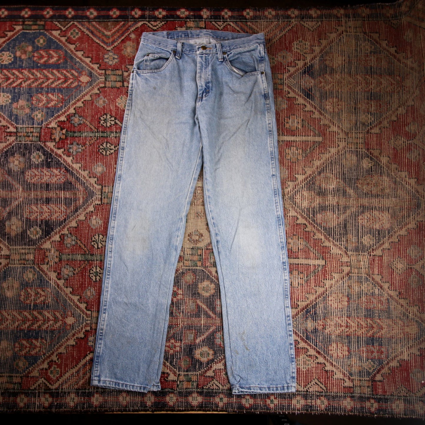 Wrangler W30 L31 Straight Leg Regular Fit Blue Denim Jeans