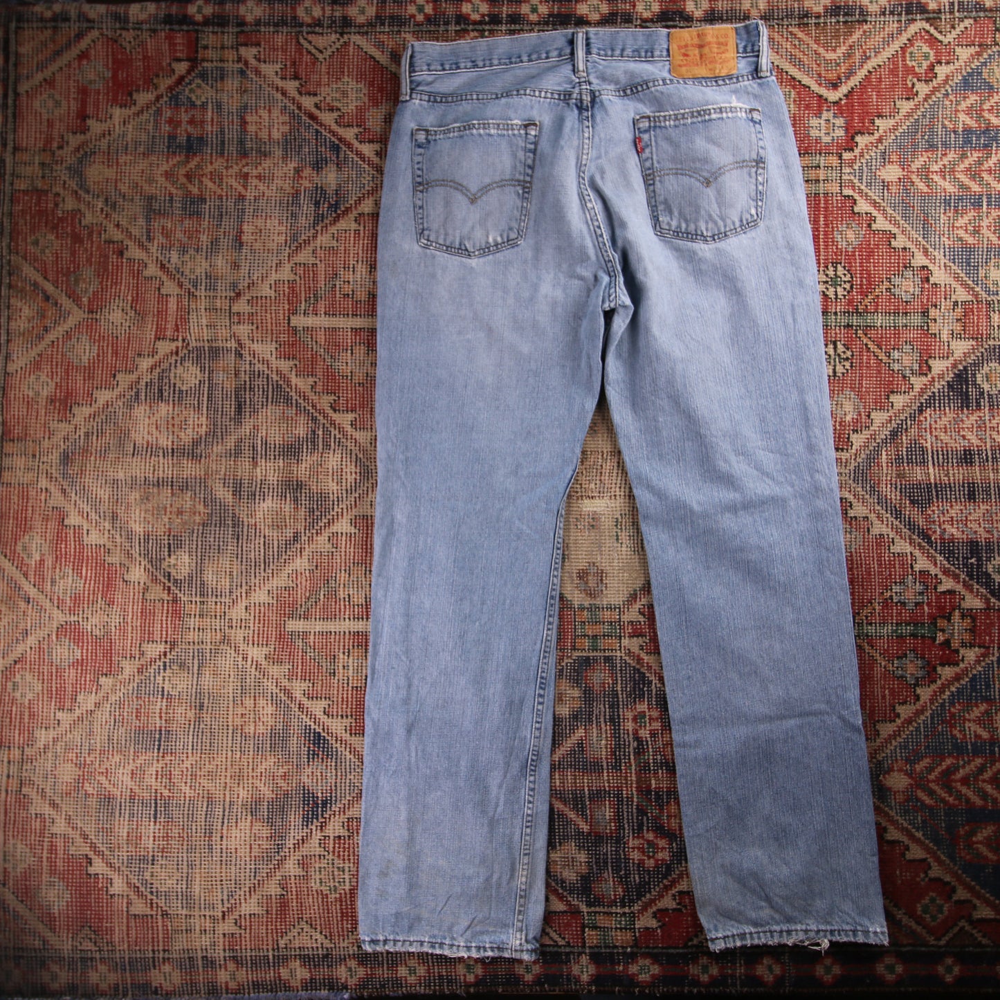 Levi's 514 Red Tab W34 L31 Straight Leg Blue Denim Jeans