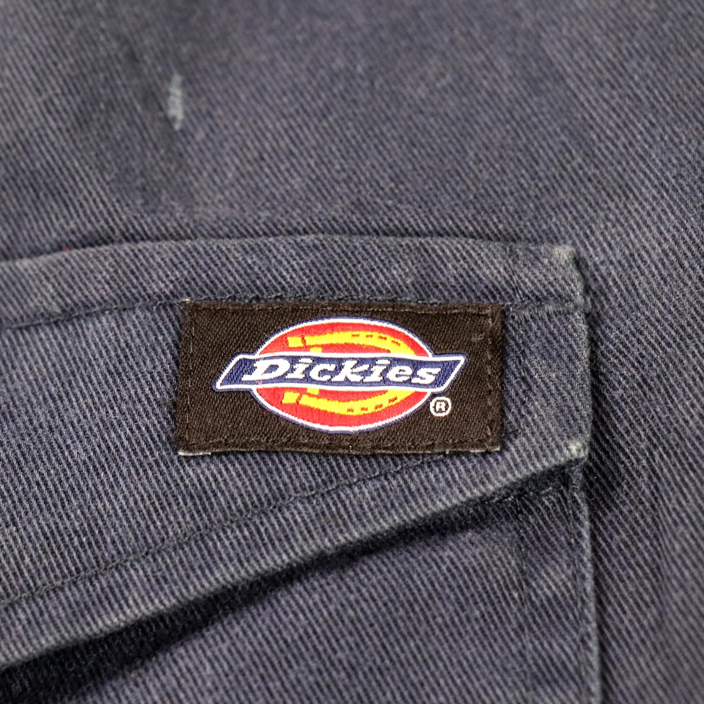 Dickies Double Knee W34 L26 Cargos Blue Cotton Blend Trousers