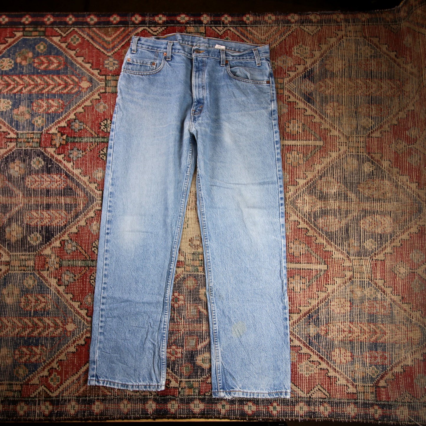 Levi's 505 W34 L29 Straight Leg Regular Fit Blue Denim Jeans