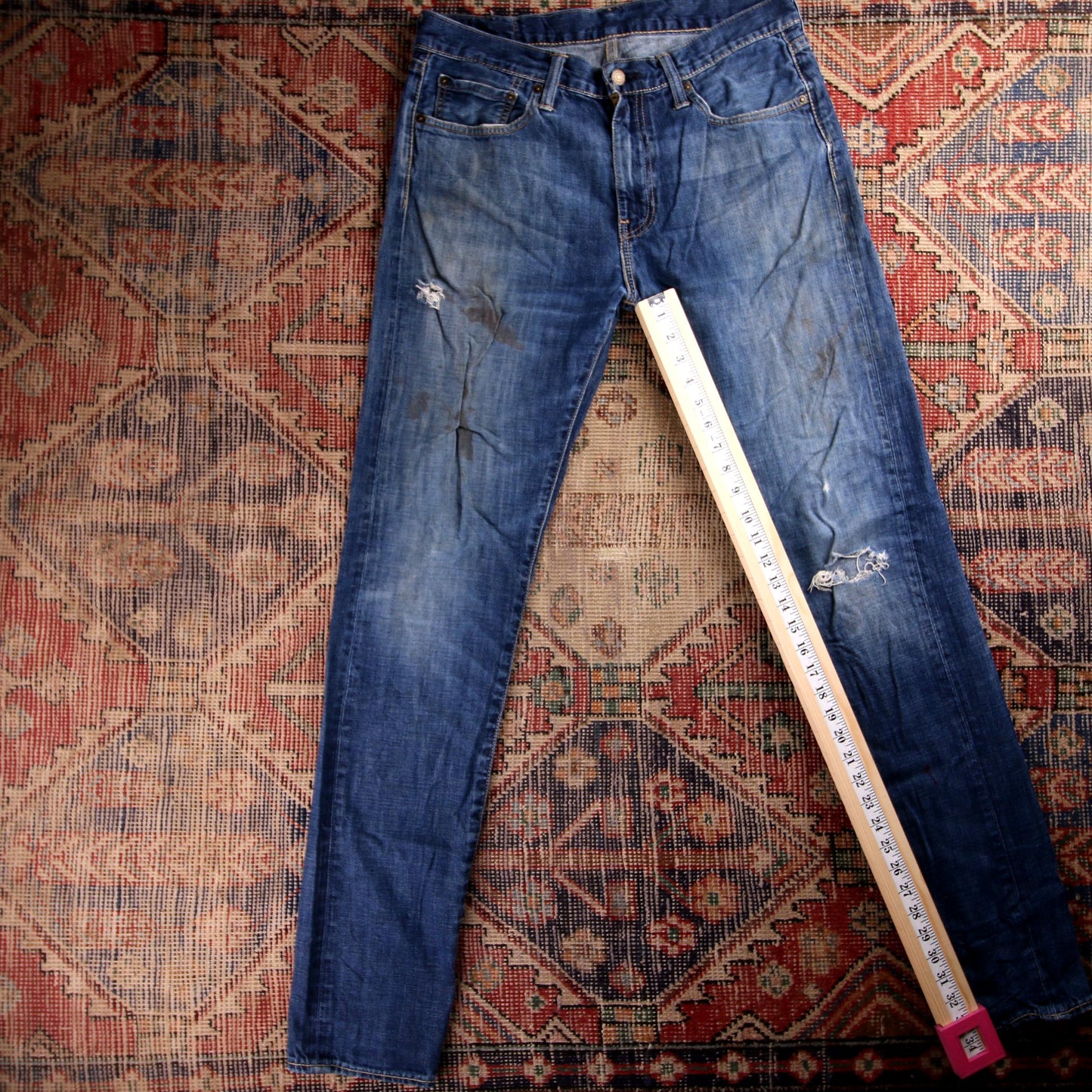 Levi's 508 Red Tab W32 L34 Tapered Leg Regular Fit Blue Denim Jeans