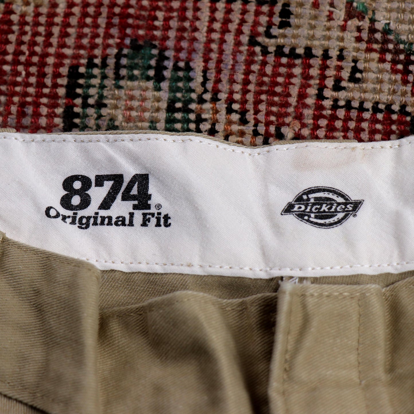 Dickies 874 W38 L25 Straight Leg Beige Cotton Blend Trousers