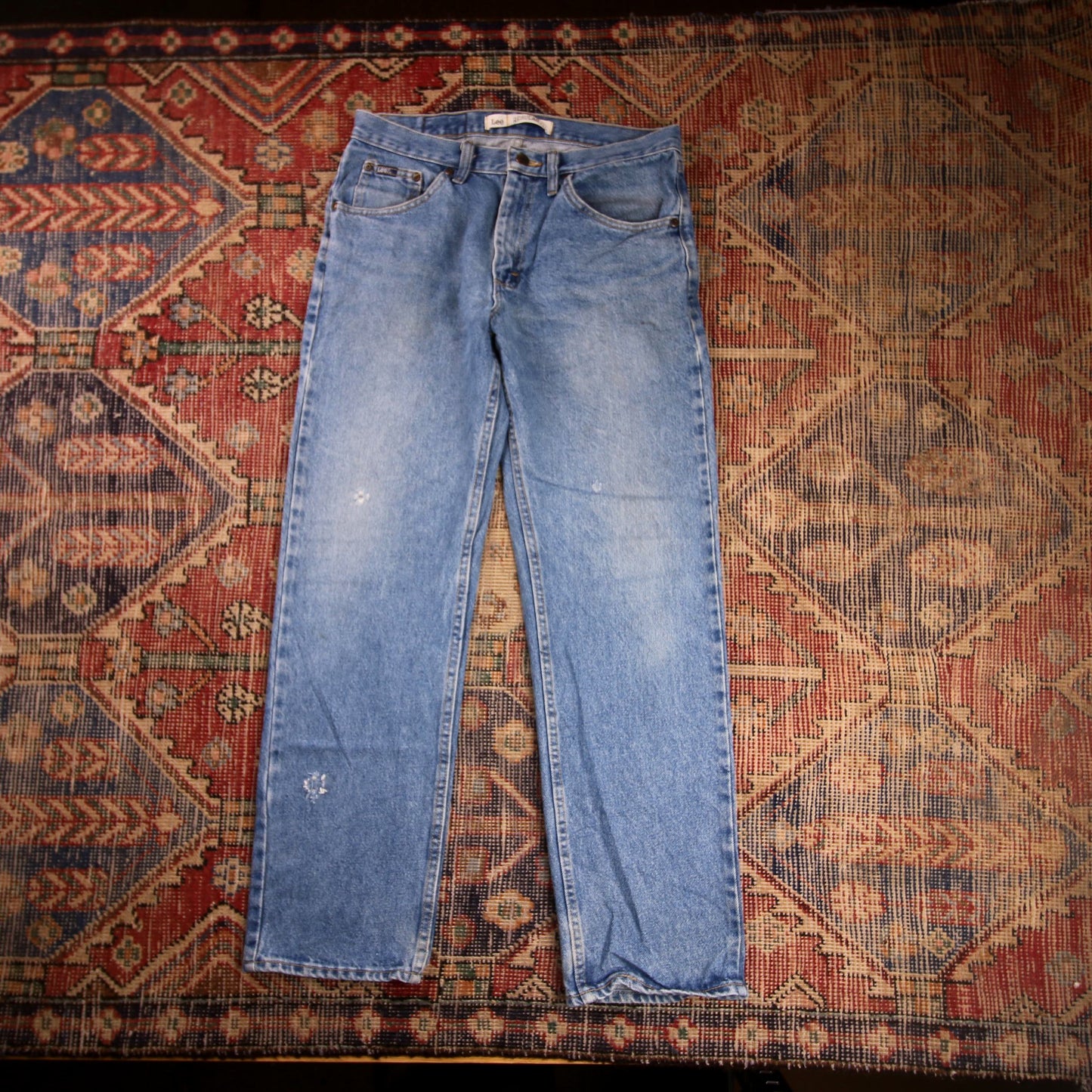 Lee W30 L29 Straight Leg Relaxed Fit Blue Denim Jeans