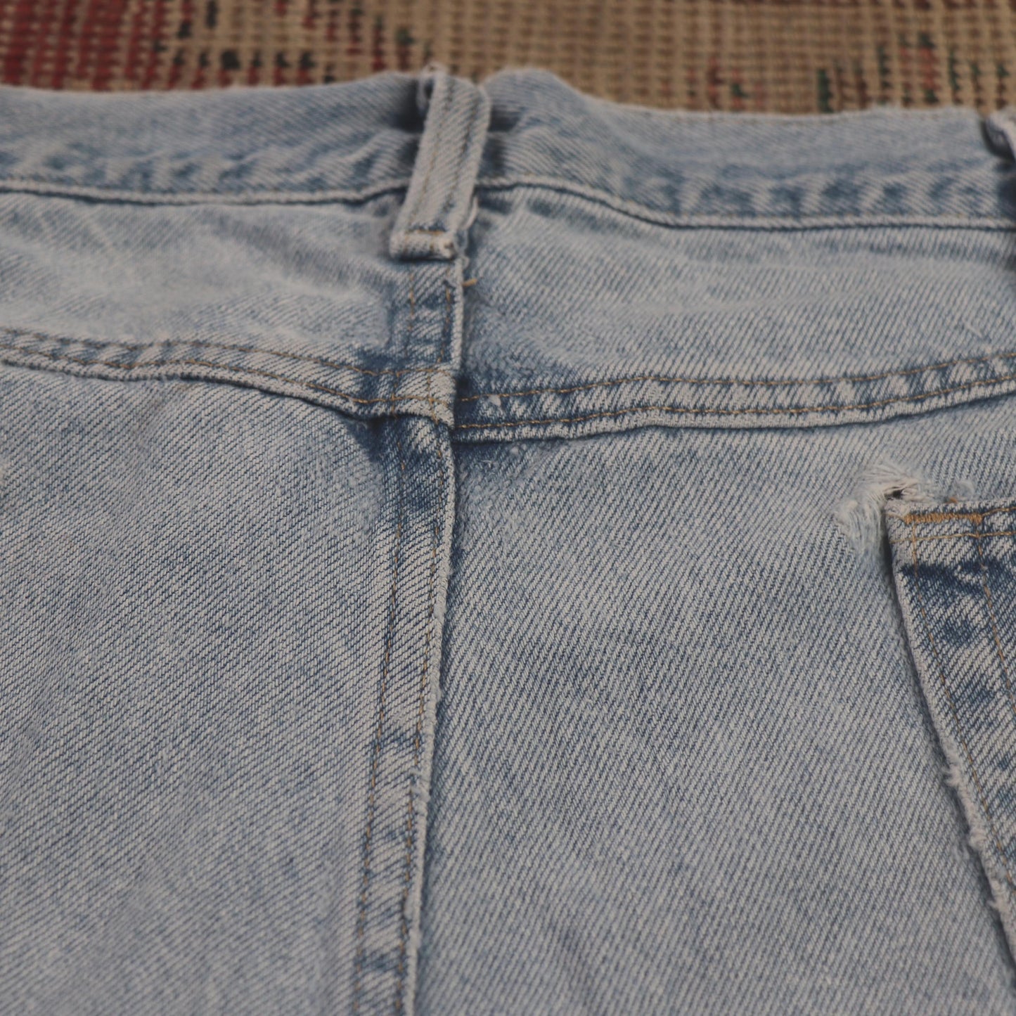 Wrangler W42 L30 Straight Leg Relaxed Fit Blue Denim Jeans