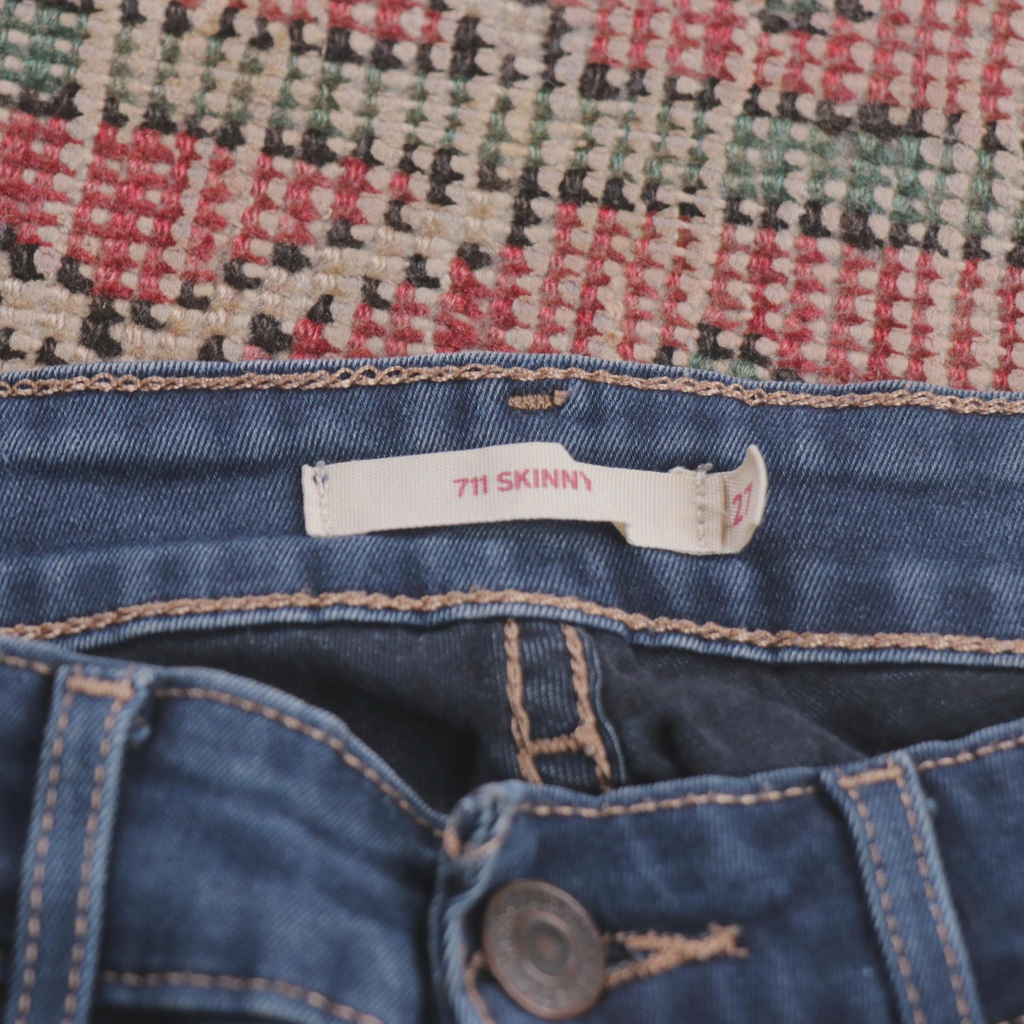Levi's 711 W26 L29 Skinny Blue Denim Jeans
