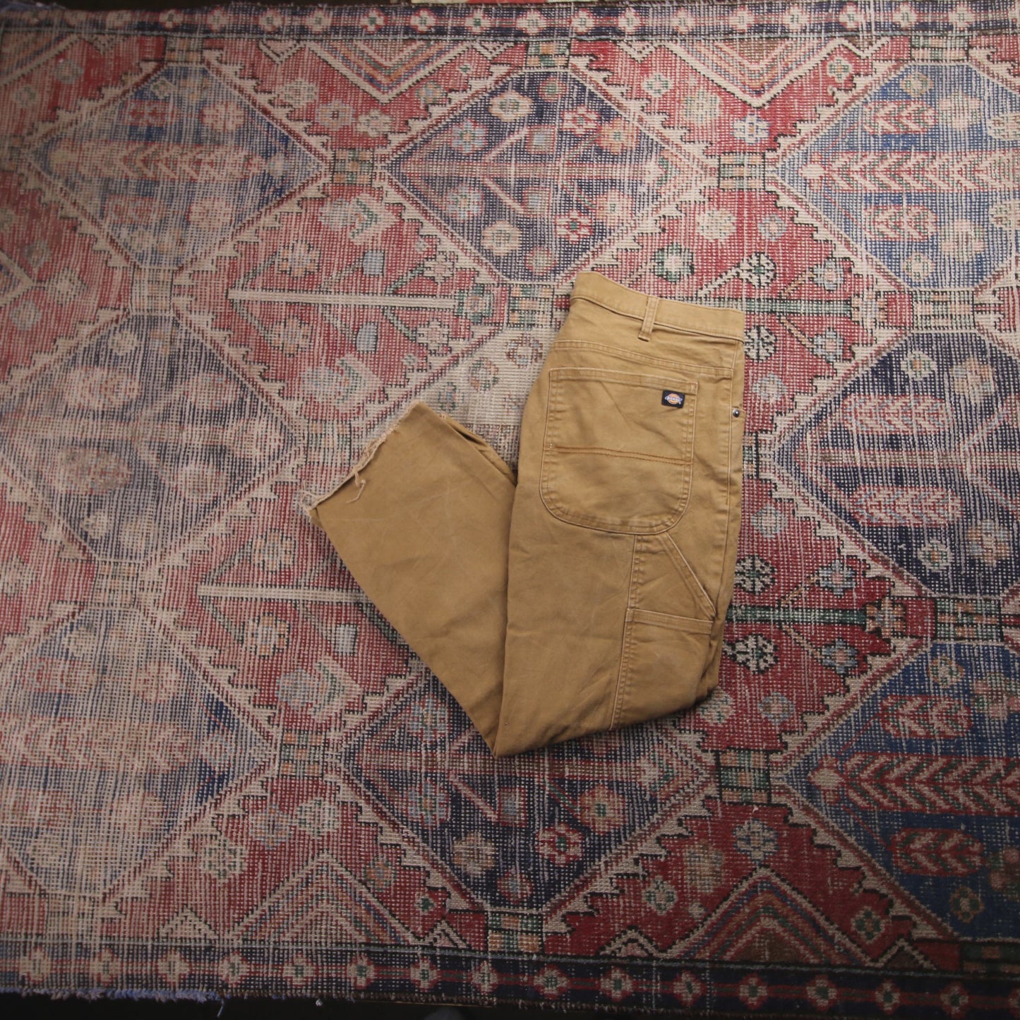 Dickies W34 L25 Carpenter Brown Denim Trousers