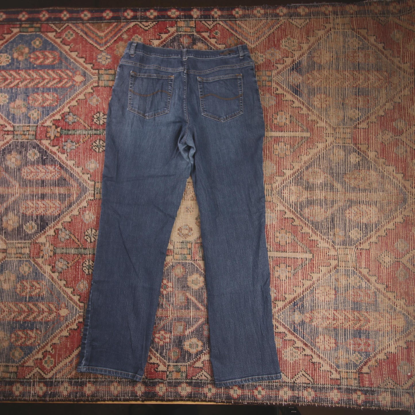 Lee W32 L30 Straight Leg Relaxed Fit Blue Denim Jeans