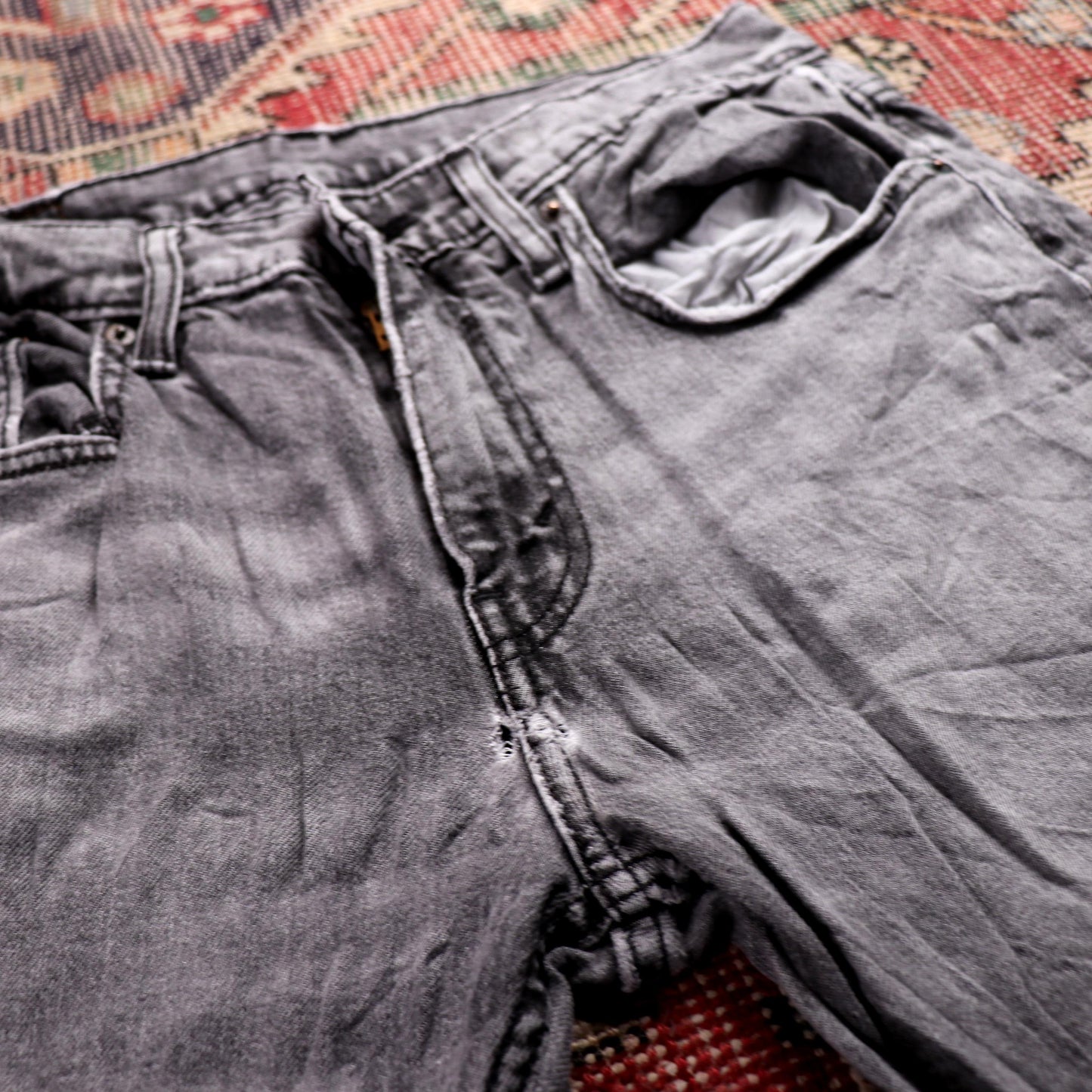 Levi's 502 W30 L28 Tapered Leg Regular Fit Grey Denim Jeans