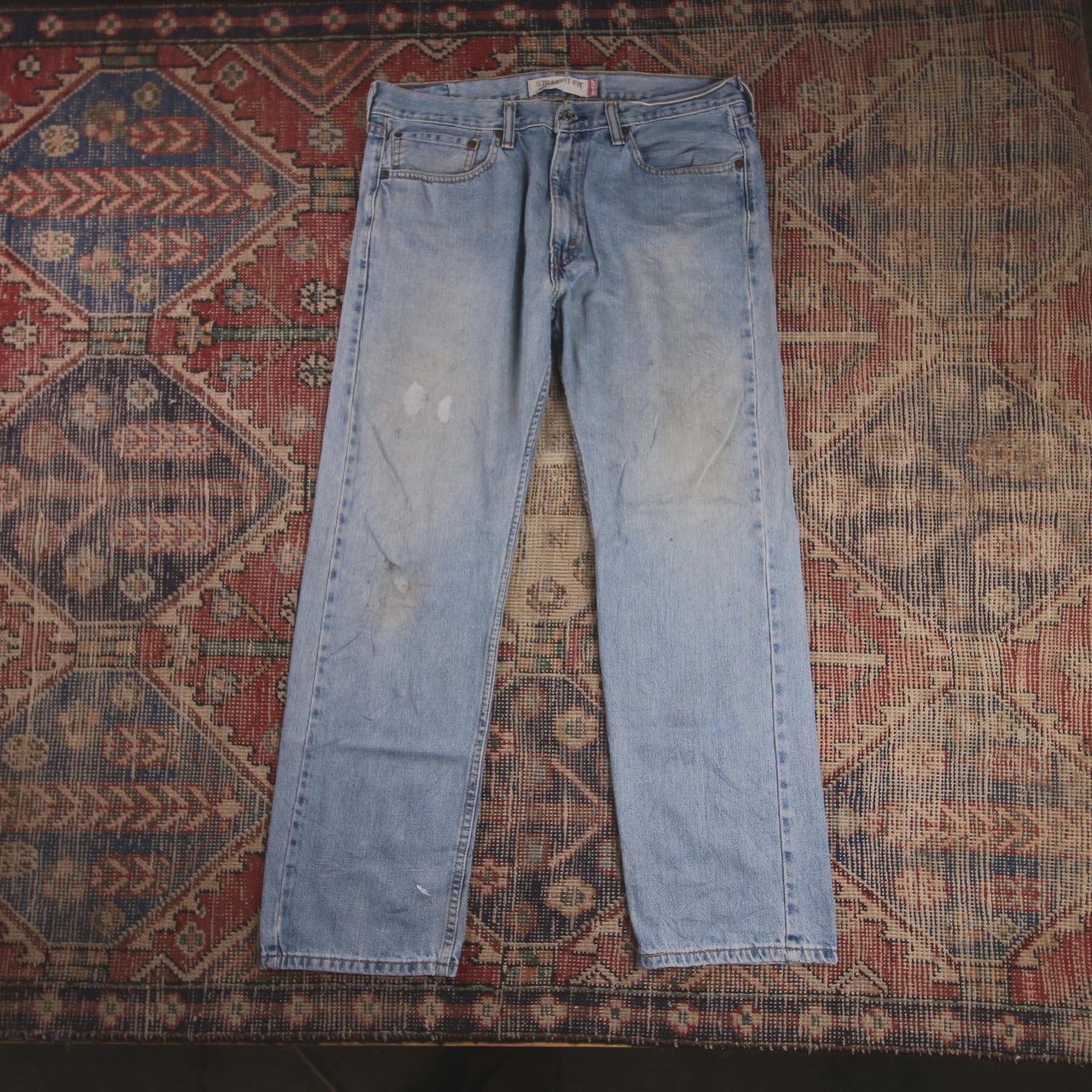 Levi's 505 W34 L29 Straight Leg Regular Fit Blue Denim Jeans