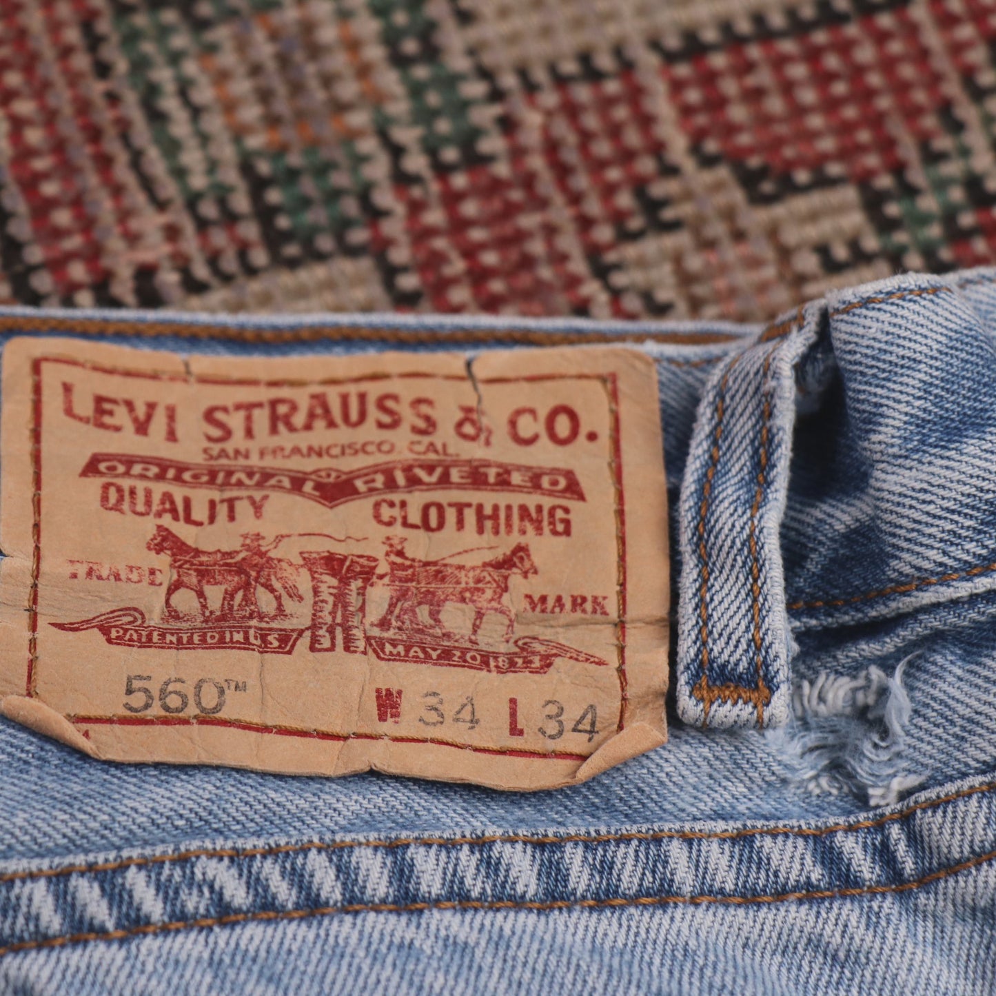 Levi's 560 W34 L32 Comfort Fit Blue Denim Jeans