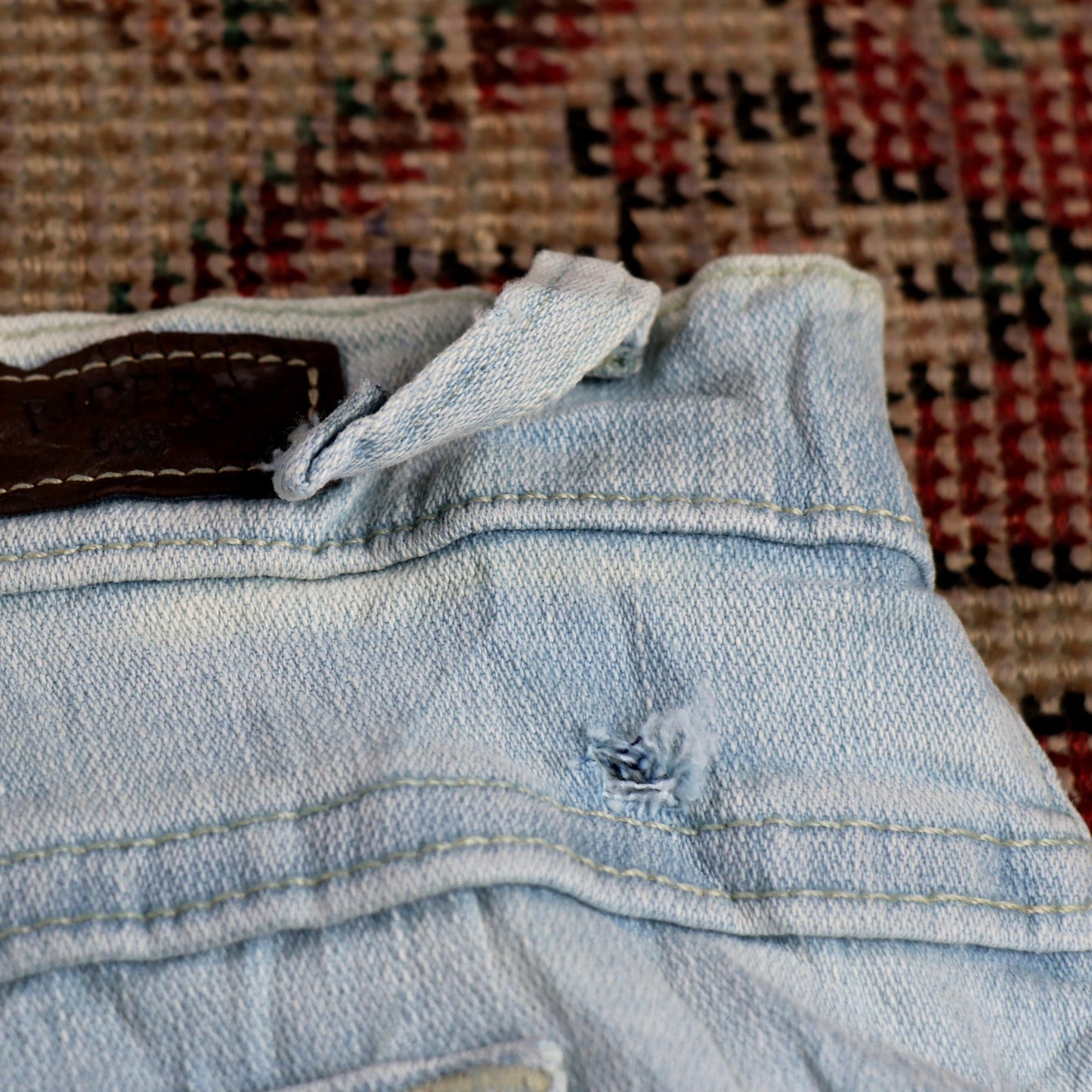 Lee W32 L28 Straight Leg Relaxed Fit Blue Denim Jeans