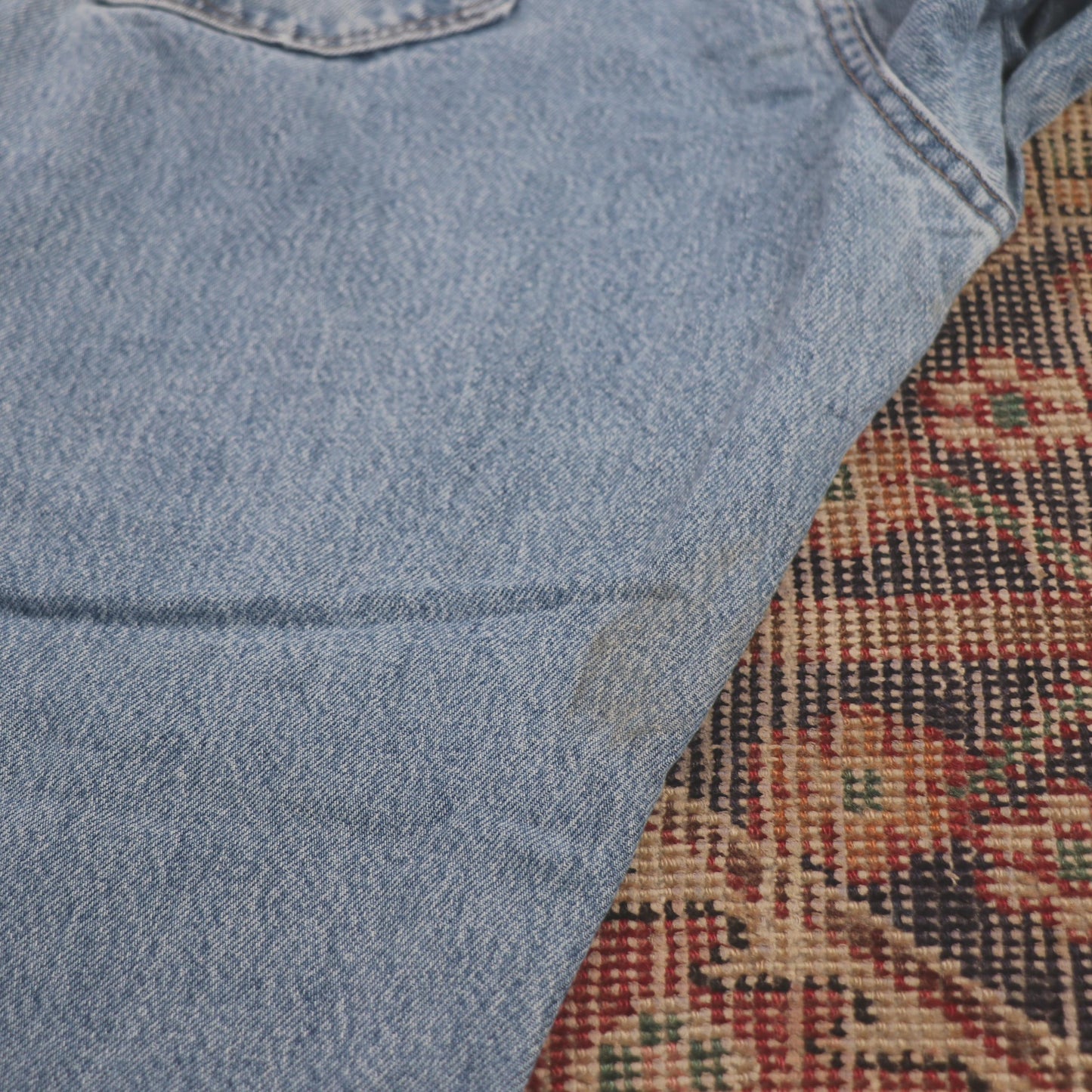 Wrangler W38 L30 Straight Leg Relaxed Fit Blue Denim Jeans